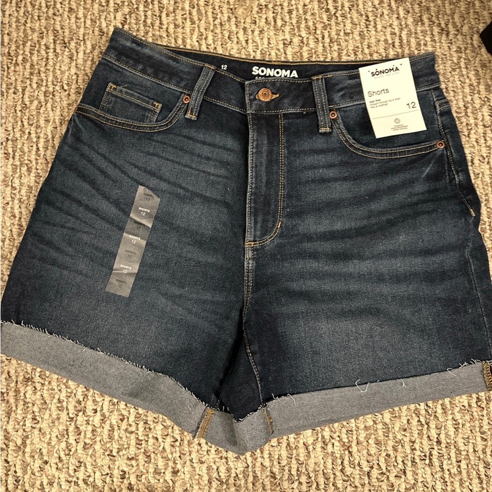 Sonoma Women's Dark Blue Denim Shorts